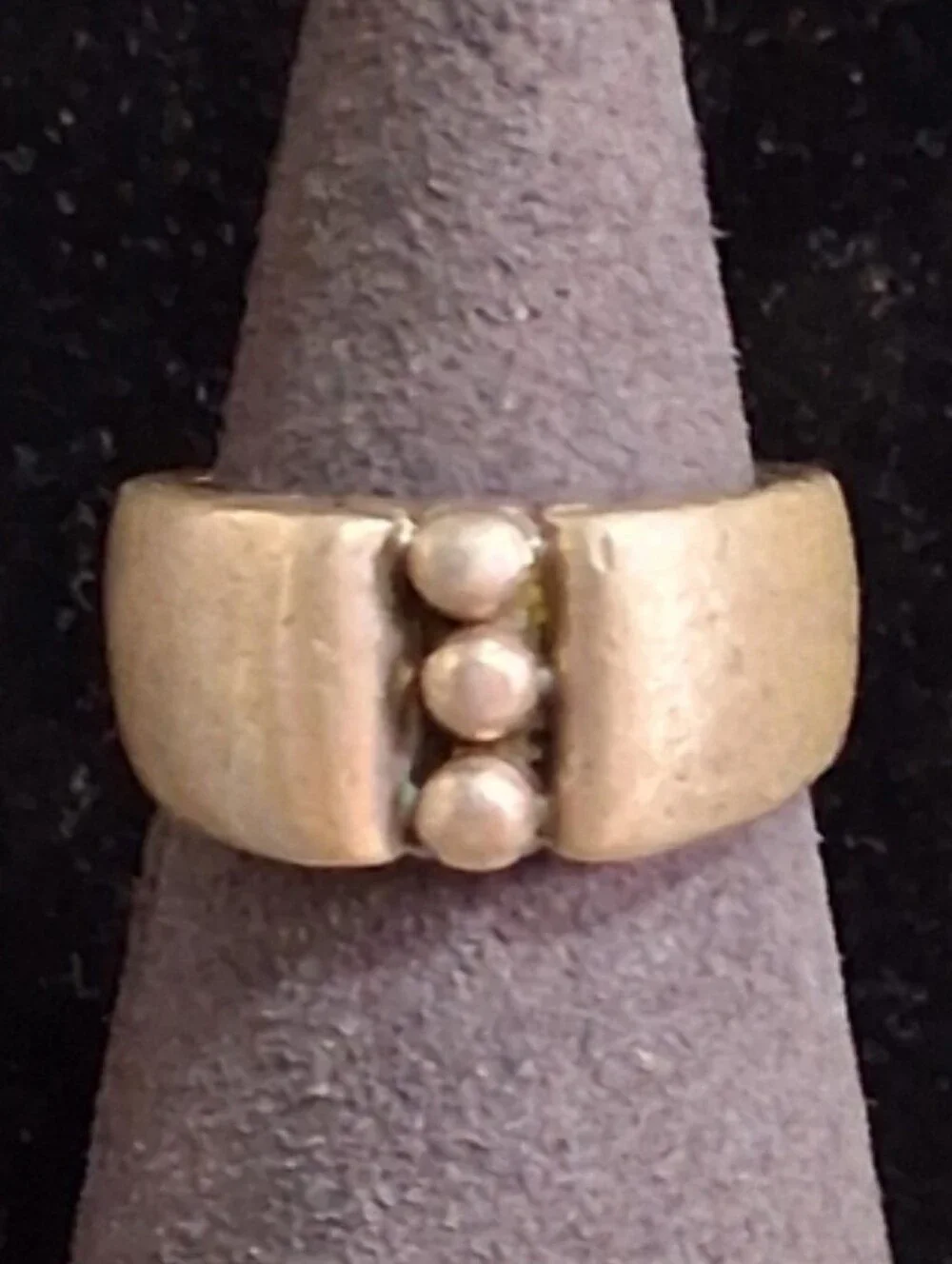 Vintage Taxco Mexican Sterling Silver Brutalist Ring Wide Cigar Band Size 8
